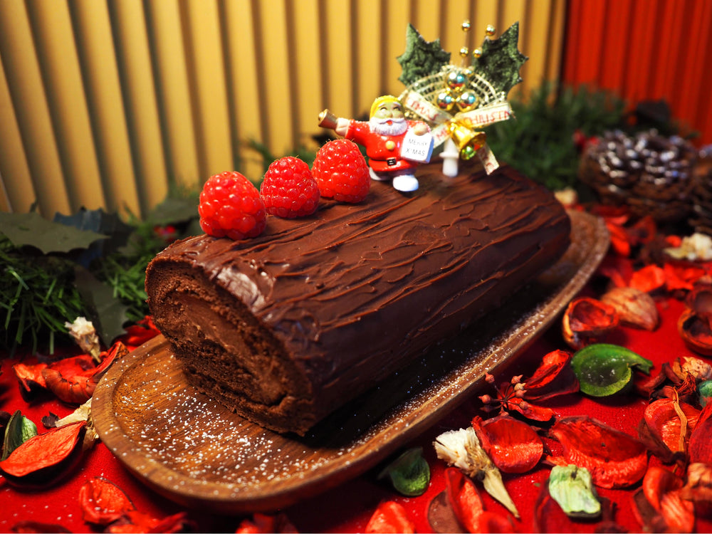 Belgian Chocolate Yule Log Cake